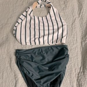 Hang 10 game changer crop w/ hi waist bottoms